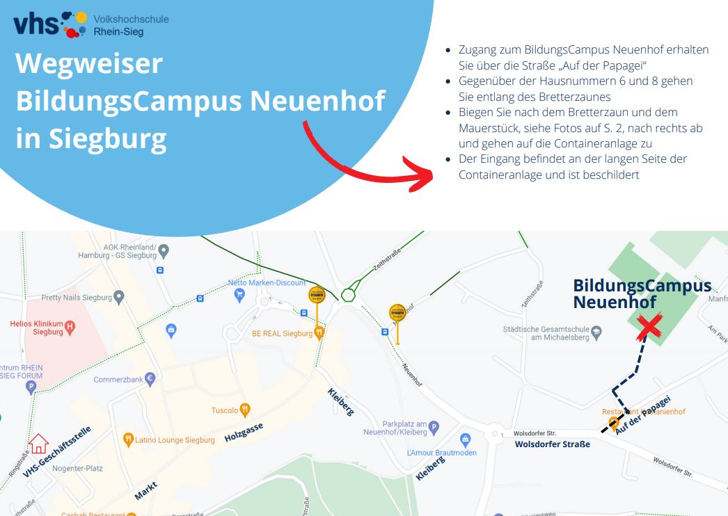 Flyer Wegbeschreibung BildungsCampus Neuenhof_S1