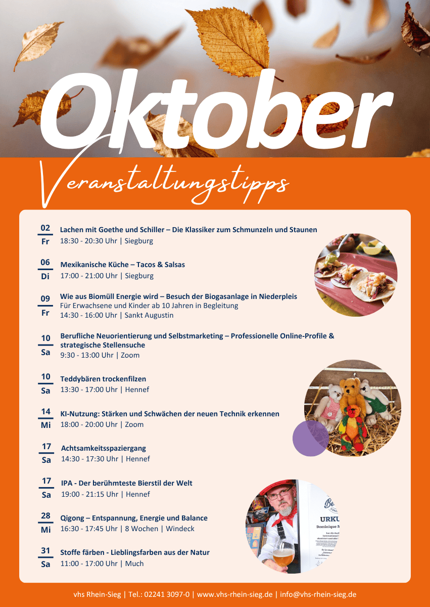 Veranstaltungstipps Oktober Veranstaltungstipps Oktober – PDF verlinkt