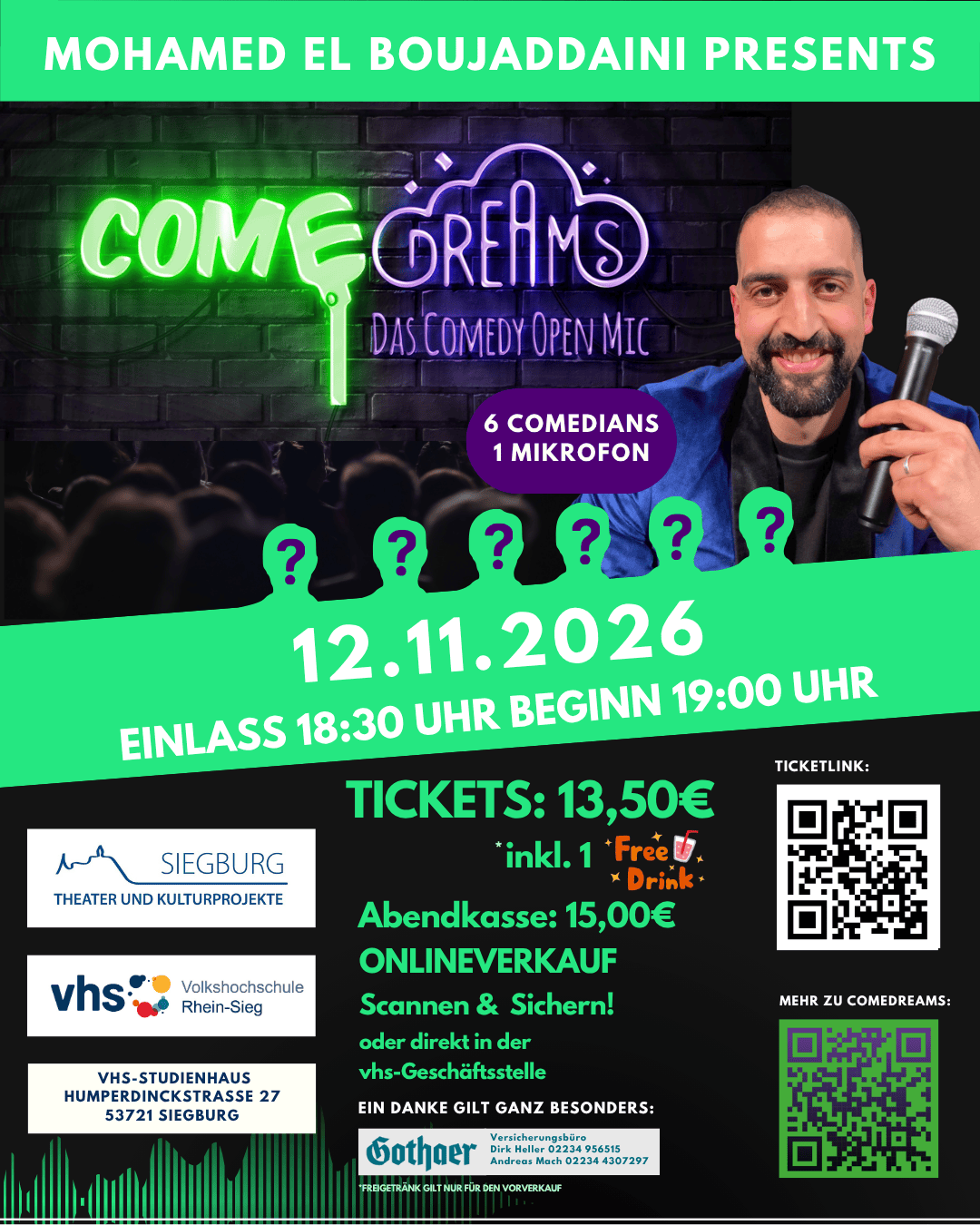 ComeDreams 12.11.2026 ComeDreams 12.11.2026 – Verlinkung Ticketportal